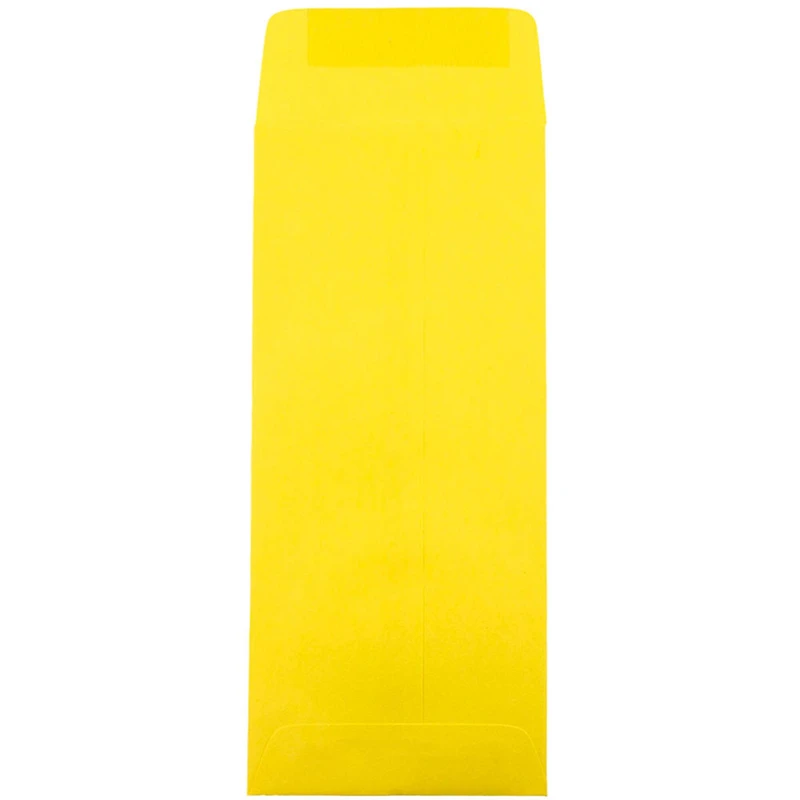 JAM Paper 4.5" x 10.37" Brite Hue Yellow Policy Business Envelopes, 25ct.