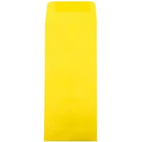 JAM Paper 4.5" x 10.37" Brite Hue Yellow Policy Business Envelopes, 25ct.