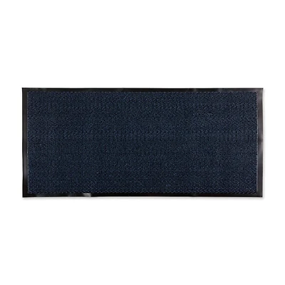 DII® Blue & Black Walk Off Utility Runner Doormat, 22" x 60"