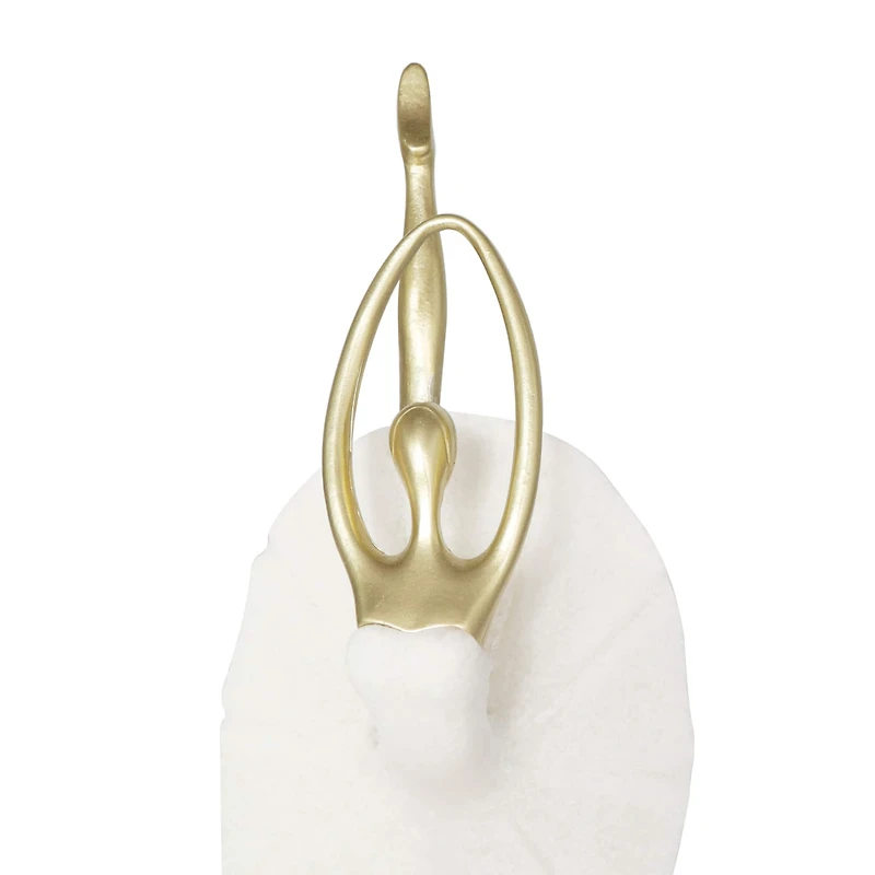 14" Cream Polystone Ballet Dancer Sculpture Décor