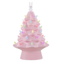 Mr. Cottontail Pink 13" Ceramic Easter Bunny Tree