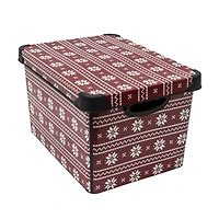 Simplify Holiday Sweater Print Storage Tote Bin
