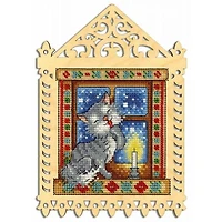 MP Studia Winter Evening Cross Stitch On Wood Kit