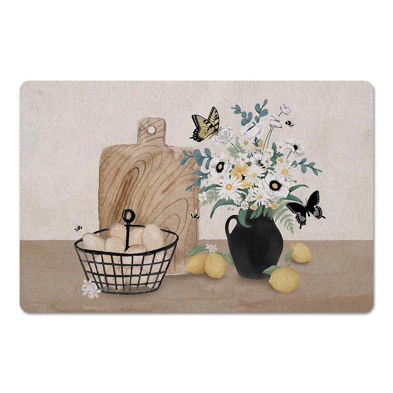 18" x 27" Kitchen Still Life Lemons Floor Mat