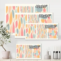 Designart - Patchwork of Pastel Shaped Organic Shapes