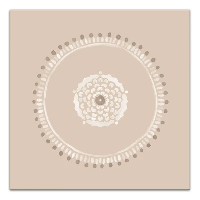 Neutral Medallion Dots 20" x 20" Canvas Wall Art