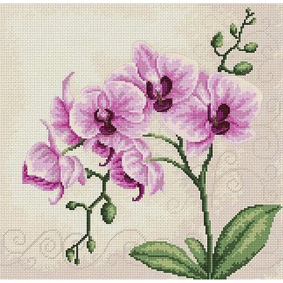 Luca-S Orchid Counted Cross Stitch Kit