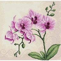 Luca-S Orchid Counted Cross Stitch Kit