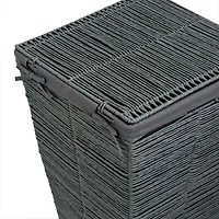 22" Coastal Collection Cool Gray Laundry Hamper with Lid