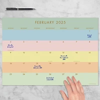 TF Publishing Medium 2025 Super Stripe Monthly Blotter Desk Pad Calendar