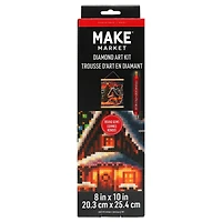 8" x 10" Snow House Diamond Art Kit with Frame by Make Market®