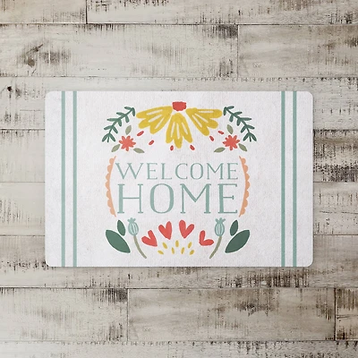 Folksy Welcome Home 27" x 18" Floor Mat
