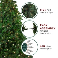 7.5ft. Pre-Lit Mixed Scotch Pine Artificial Christmas Tree, Clear Lights