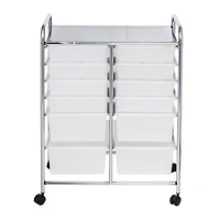 Honey Can Do Chrome 12-Drawer Rolling Craft Storage Cart