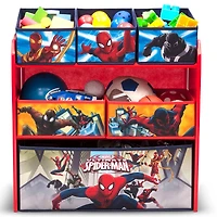 Spider-Man 6 Bin Design & Store Toy Organizer
