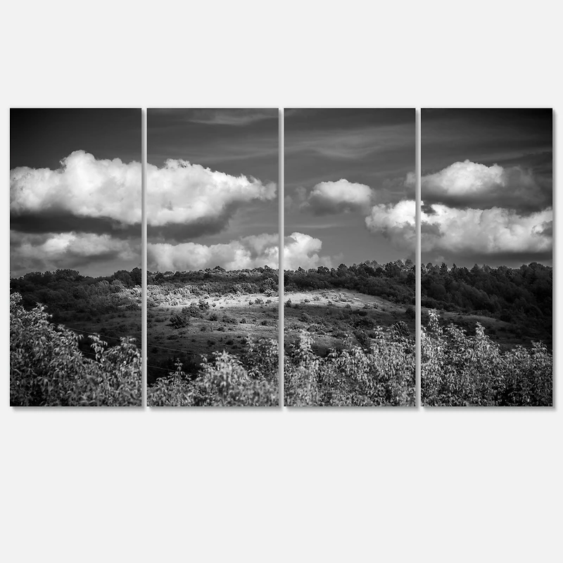 Designart - Green Hills under Cloudy Sky