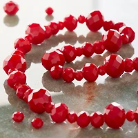 Red Faceted Glass Rondelle Beads by Bead Landing™