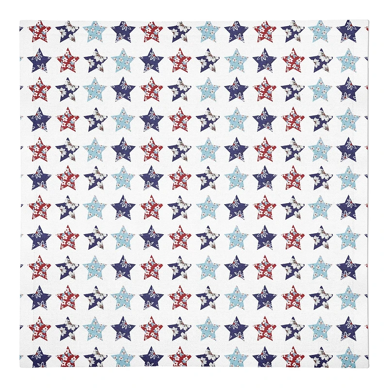 Floral Stars Cotton Twill Napkin