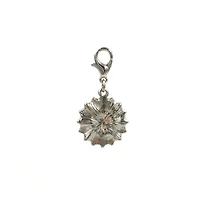 Charmalong™ Yellow & Rhodium Sunflower Charm by Bead Landing™ 