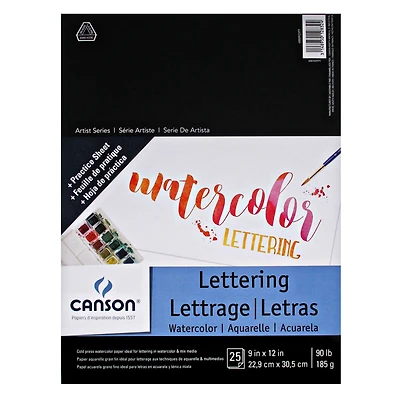 Canson® Watercolor Lettering Pad, 9" x 12"