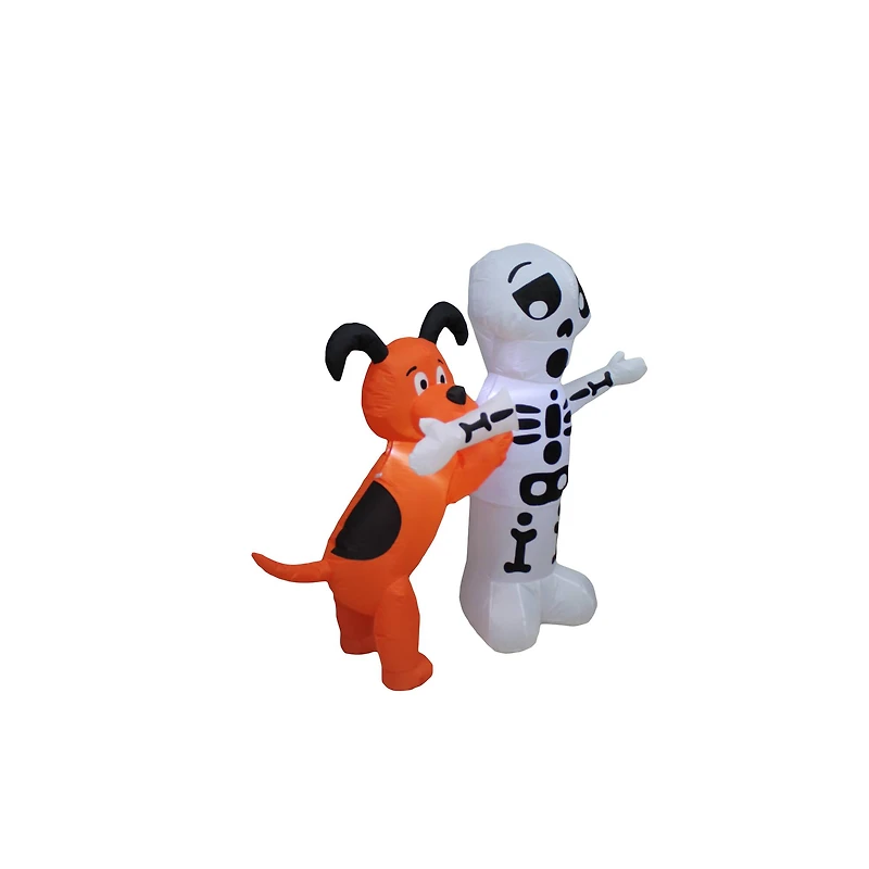 4ft. Inflatable Skeleton & Dog