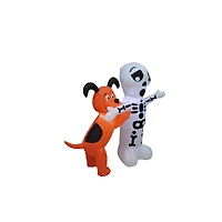 4ft. Inflatable Skeleton & Dog
