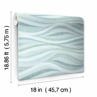 RoomMates Mosaic Waves Peel & Stick Wallpaper