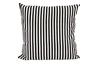 Hello Honey® Black and Cream Woven Cotton Striped Pillow