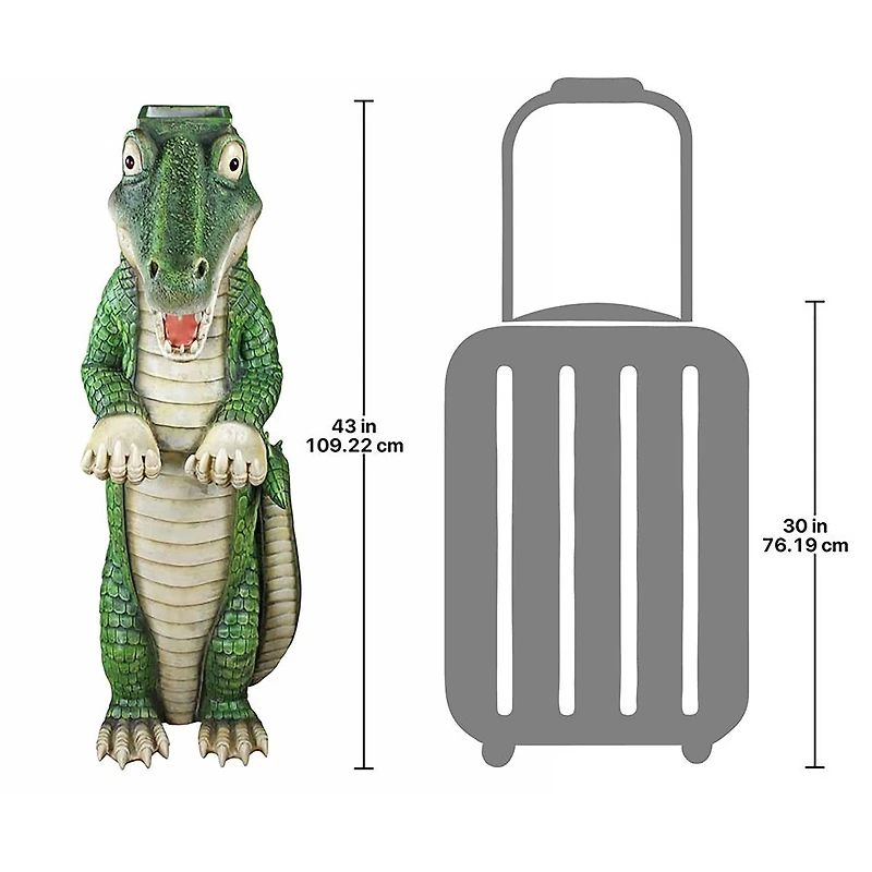 Design Toscano 43" Postal Gator Mail Post Sleeve Statue