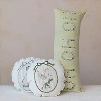 Hello Honey® 32" Ho Ho Ho Cotton Velvet Lumbar Pillow