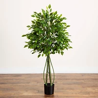 4.5ft. UV Resistant Artificial Ficus Tree (Indoor/Outdoor)