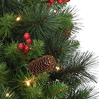 2 ft. Pre-Lit Table Top Artificial Christmas Tree With Gold Base