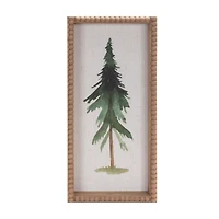15.75in Framed Pine Tree Plaque Set