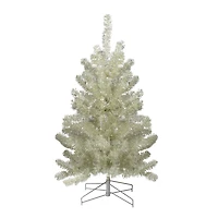 3ft. Unlit Metallic Platinum Tinsel Artificial Christmas Tree