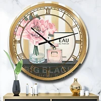 Designart Glam & Fashion Parfum Boudoir III Wall Clock