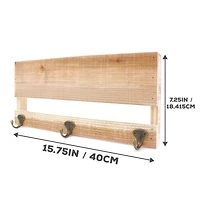 ArtSkills® 16" Medium Rustic Wood Plaque with Hooks, 3ct.