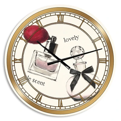 Designart Lovely Glamorous Parfum Glam Wall Clock
