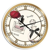 Designart Lovely Glamorous Parfum Glam Wall Clock