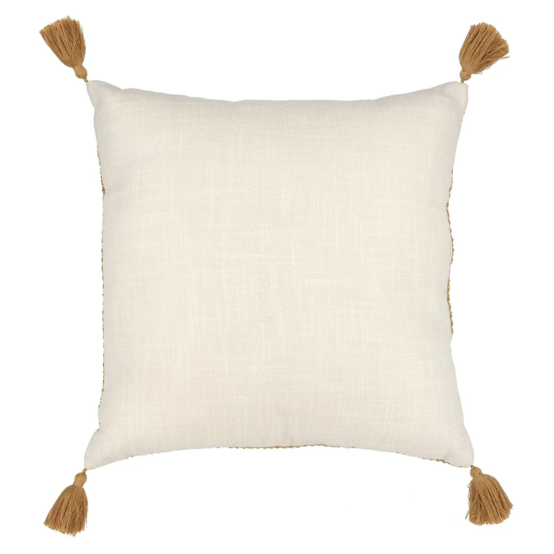 17" Tan Raffia Accent Pillow by Ashland®