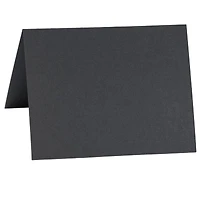 JAM Paper 5" x 7" Metallic Anthracite Black Stardream Foldover Cards, 50ct.
