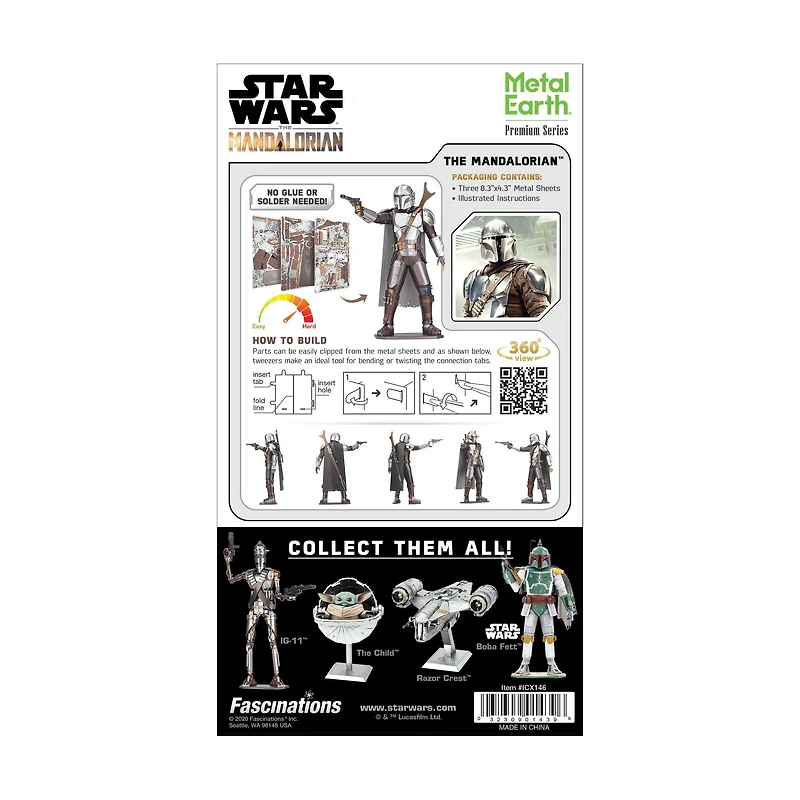 Metal Earth Premium Series ICONX 3D Metal Model Kit - Star Wars The Mandalorian