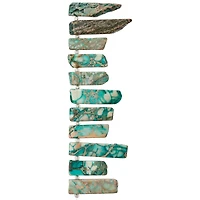 12 Pack: Aqua Jasper Stick Beads, 25mm by Bead Landing™ Sedona
