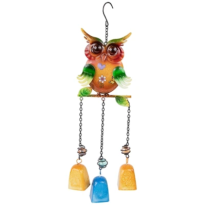 10" Metal Owl Outdoor Garden Windchime