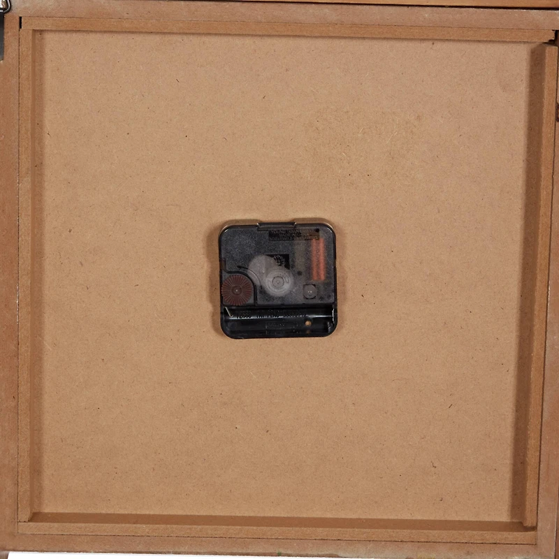 Brown Wood Farmhouse Wall Clock, 24" x 12" x 4"