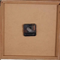 Brown Wood Farmhouse Wall Clock, 24" x 12" x 4"