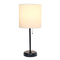 Creekwood Home Oslo 19.5" Power Outlet Table Lamp