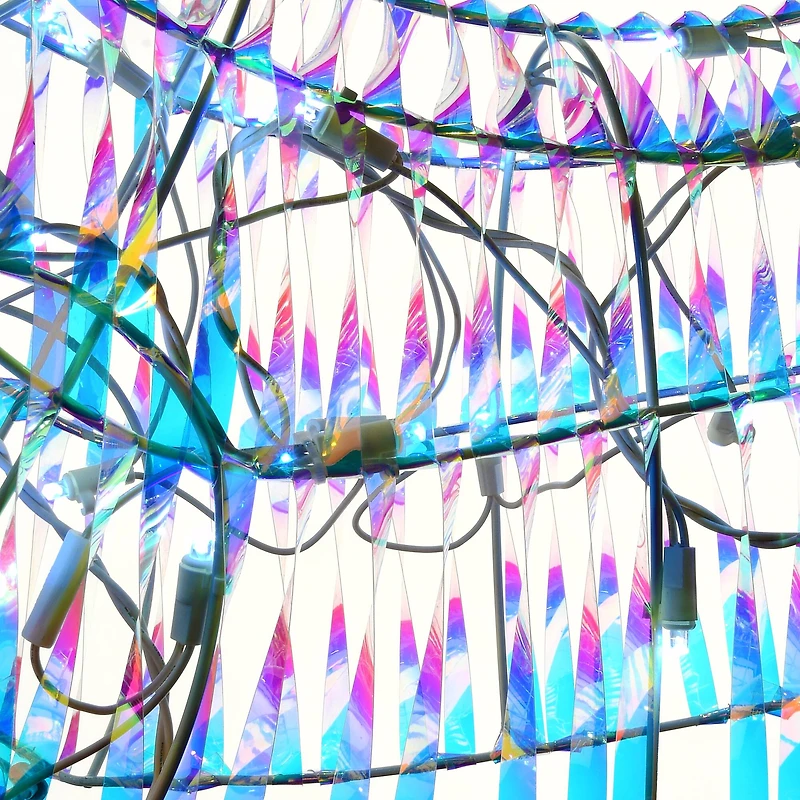 48" Iridescent Deer with Cool White LED Lights