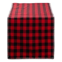 DII® 72" Christmas Buffalo Check with Embroidery Table Runner