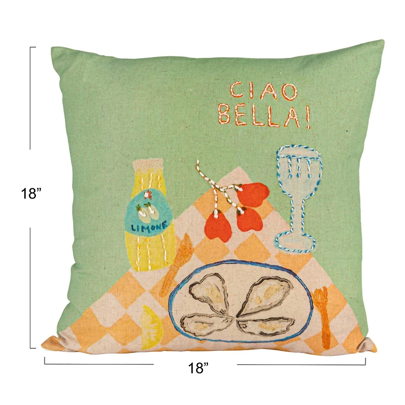 Hello Honey® 18" x 18" Ciao Bella Tablescape Pillow