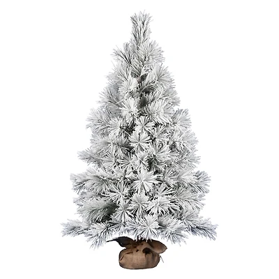 48" Unlit Frosted Beckett Pine Artificial Christmas Tree